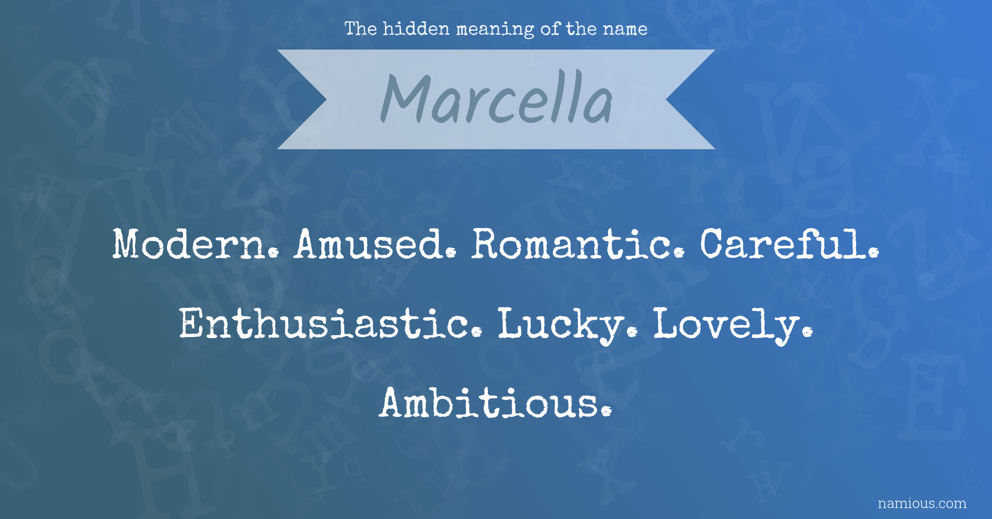 The hidden meaning of the name Marcella