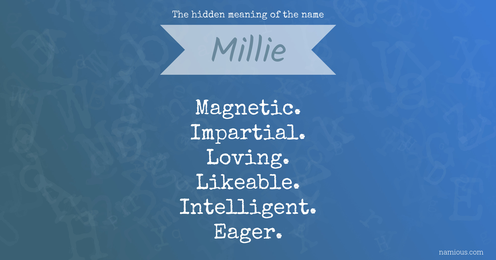 The hidden meaning of the name Millie