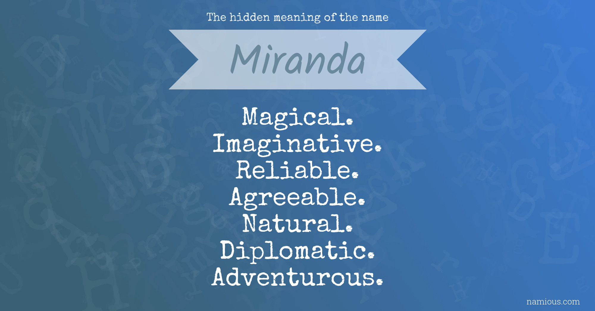 The hidden meaning of the name Miranda