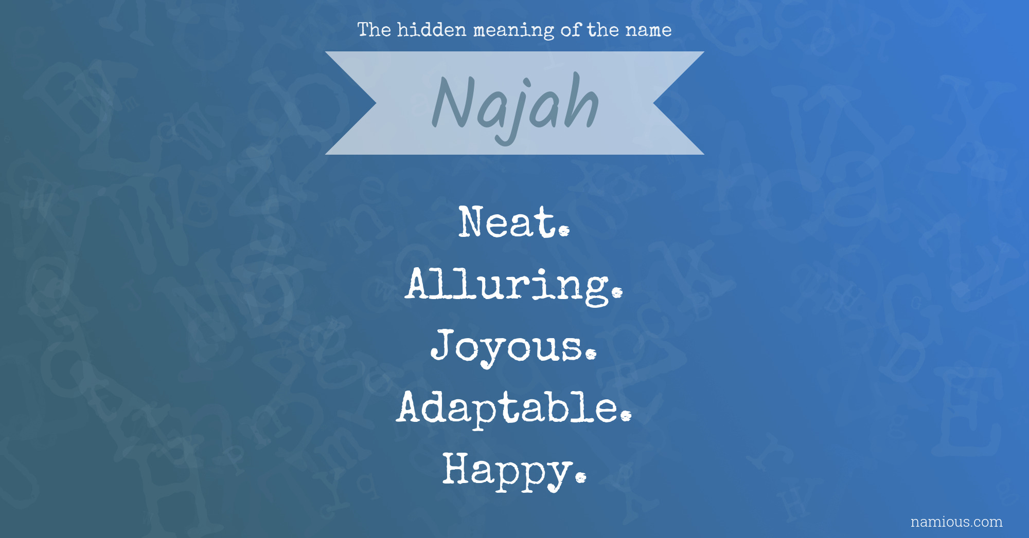 The hidden meaning of the name Najah