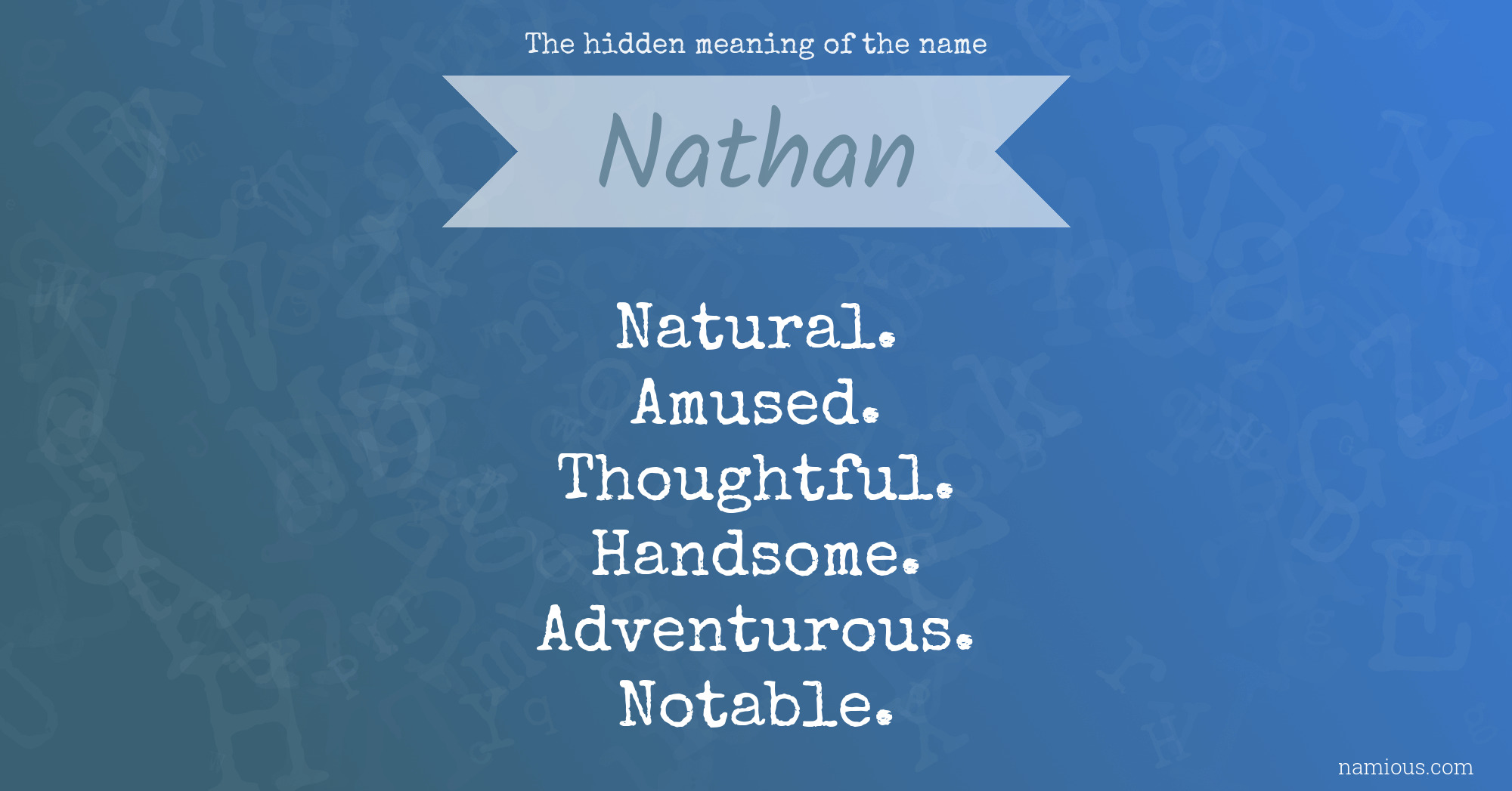 The hidden meaning of the name Nathan