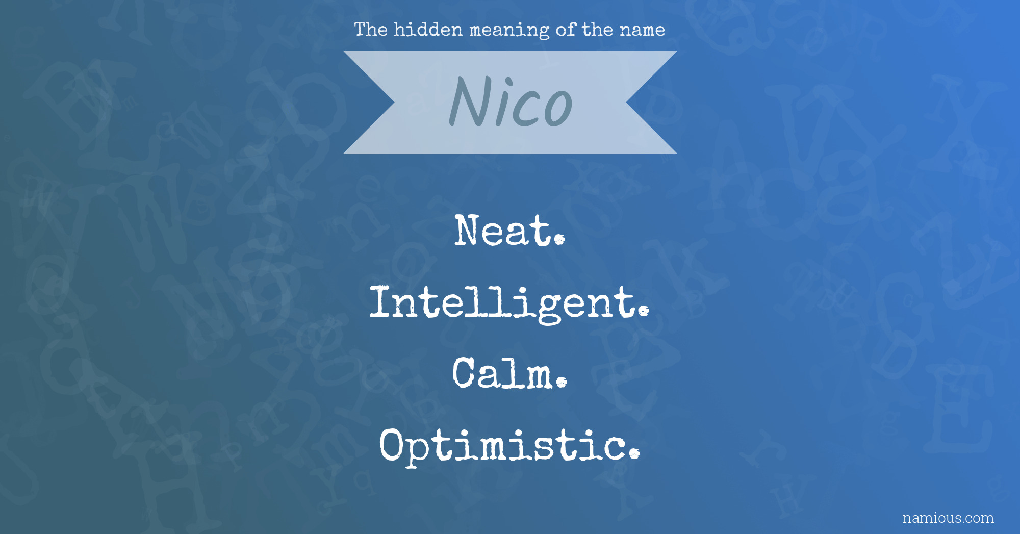 The hidden meaning of the name Nico | Namious