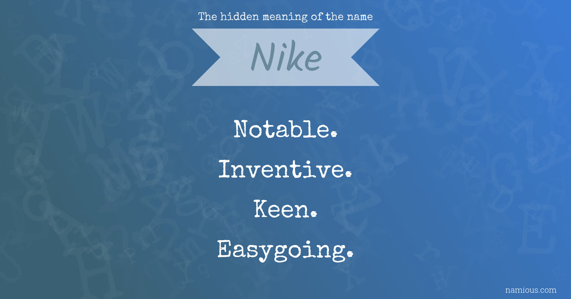 meaning of the name nike