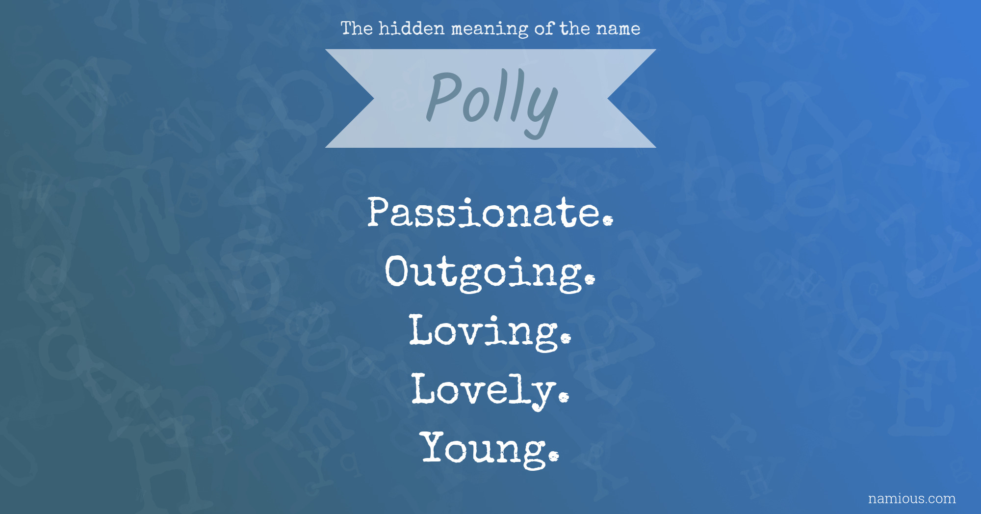 The hidden meaning of the name Polly