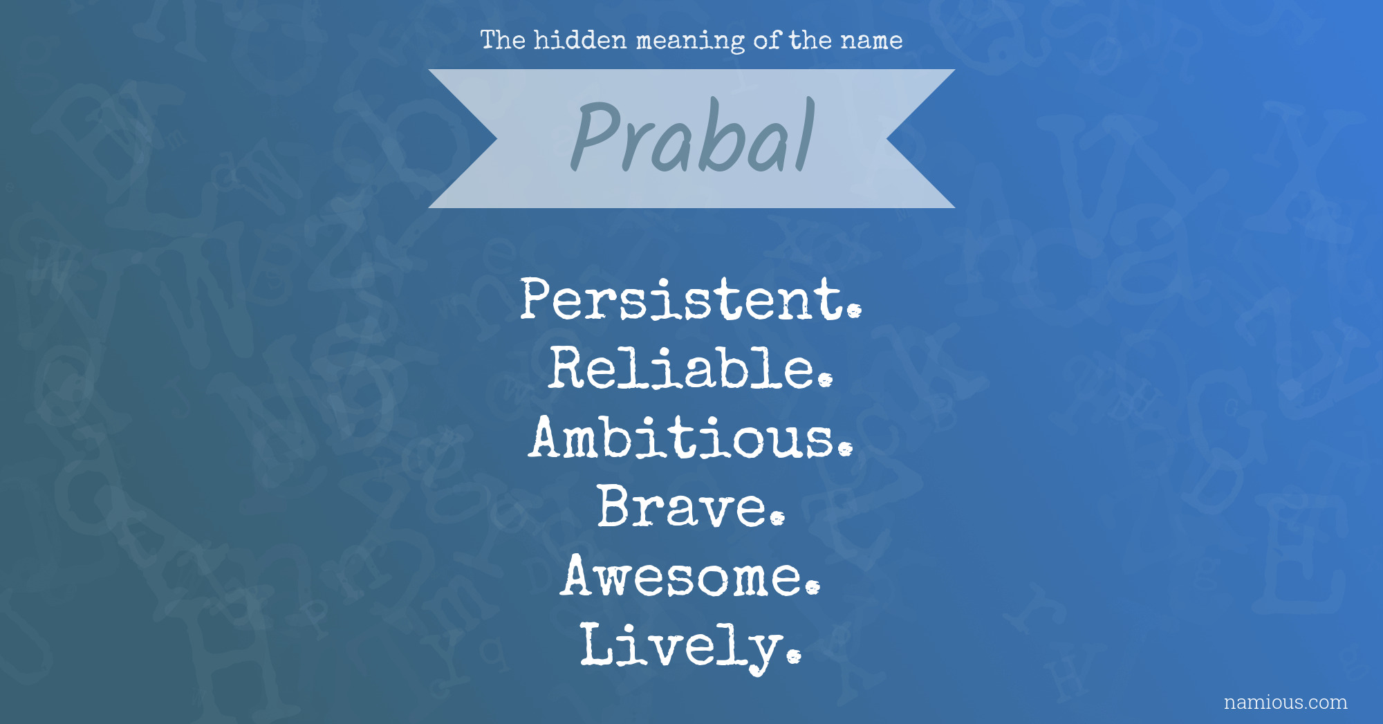 The hidden meaning of the name Prabal