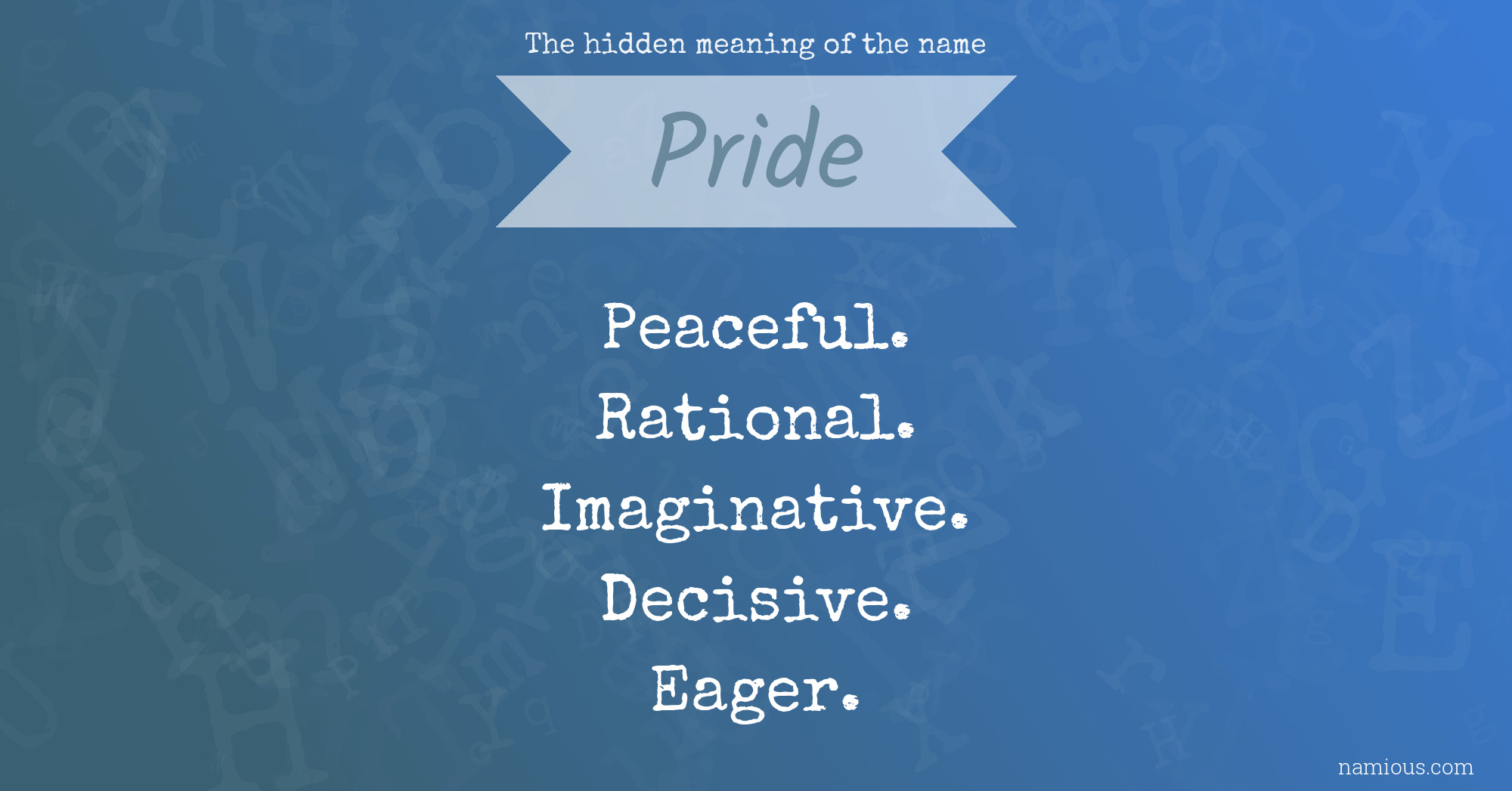 Meaning Of Pride