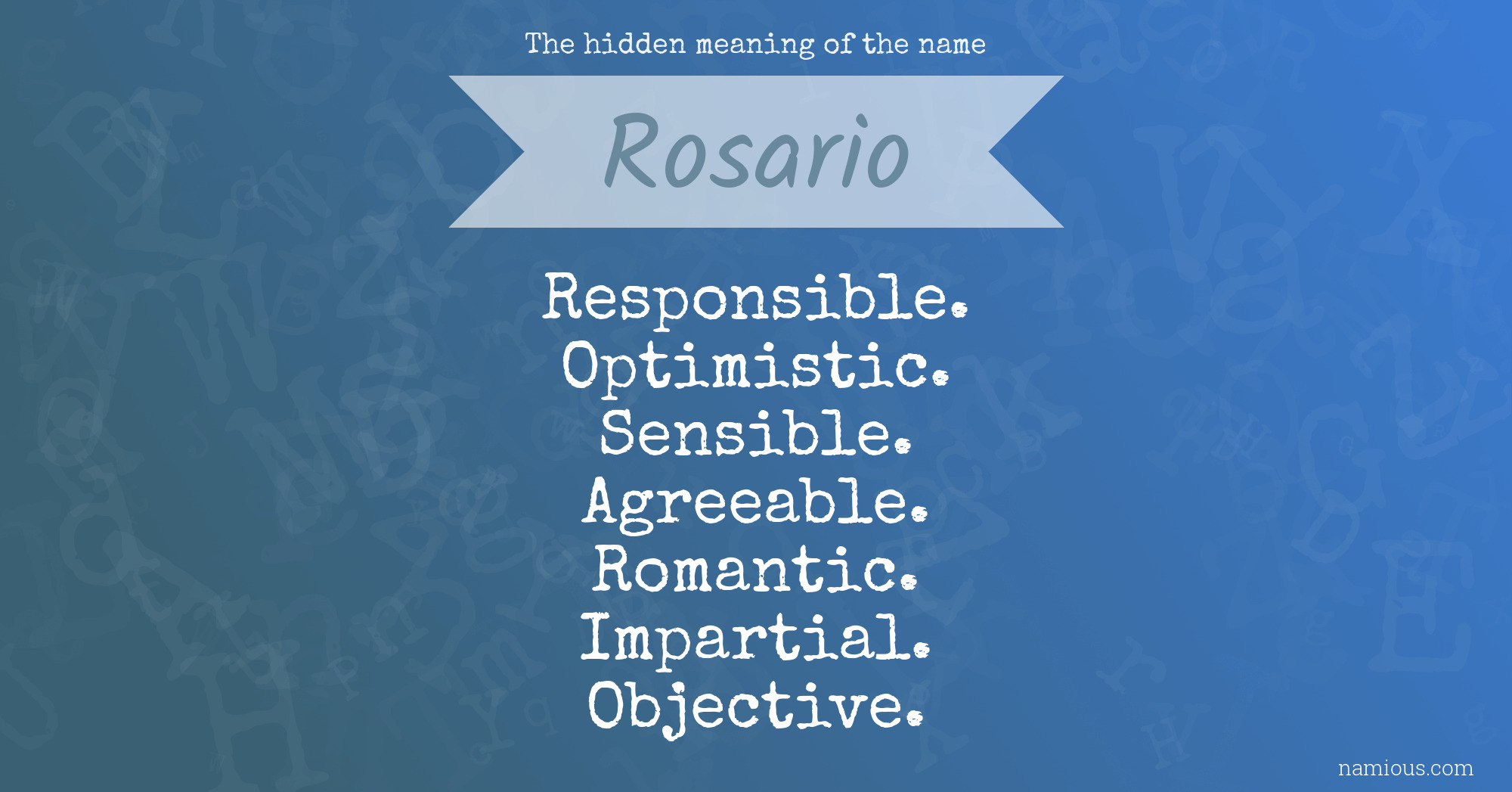 The hidden meaning of the name Rosario