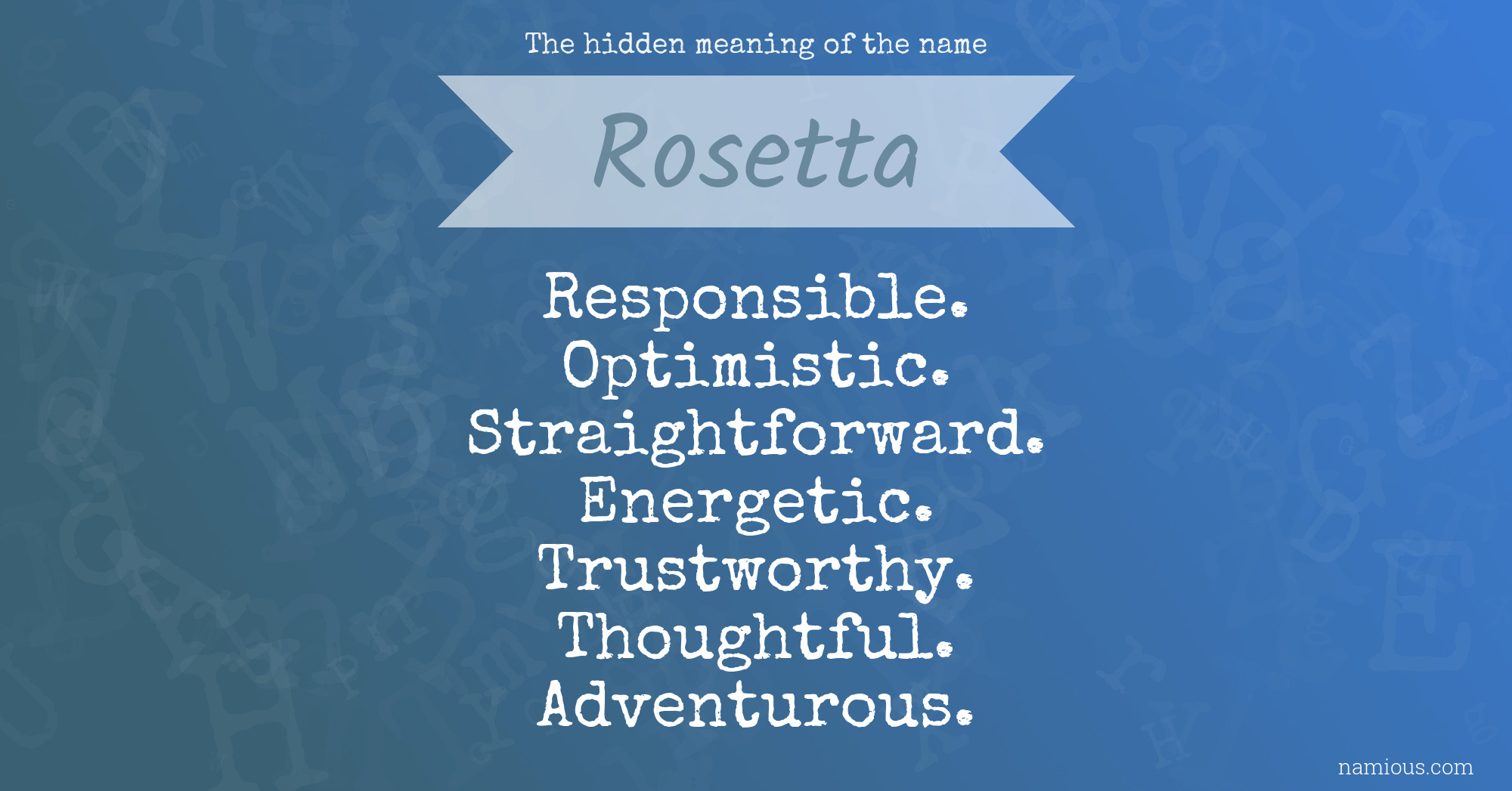 The hidden meaning of the name Rosetta