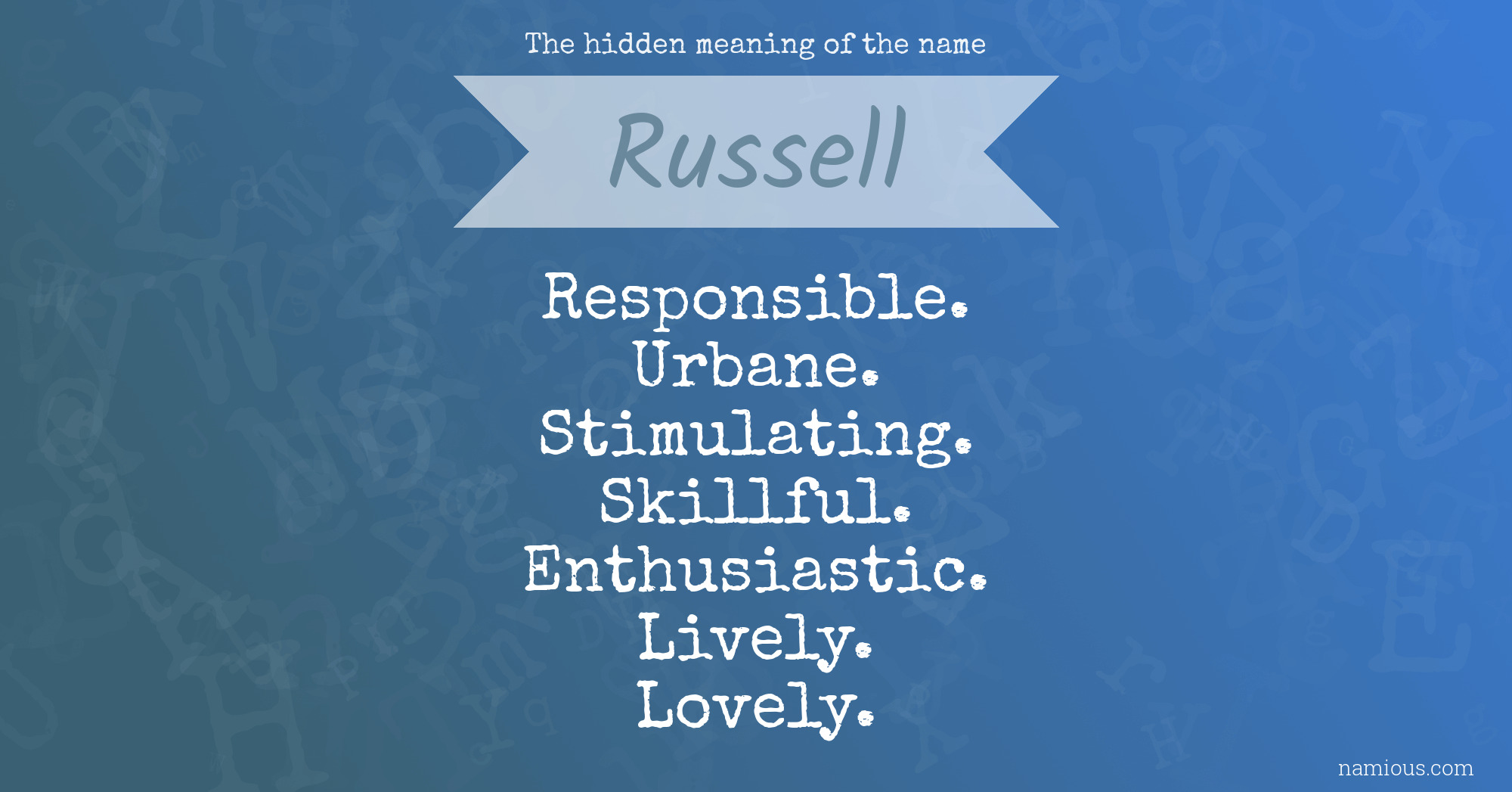 The hidden meaning of the name Russell