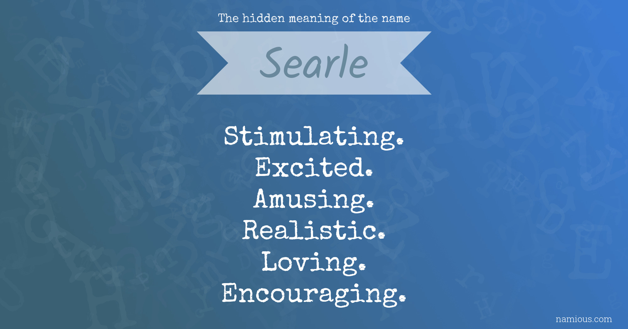 The hidden meaning of the name Searle