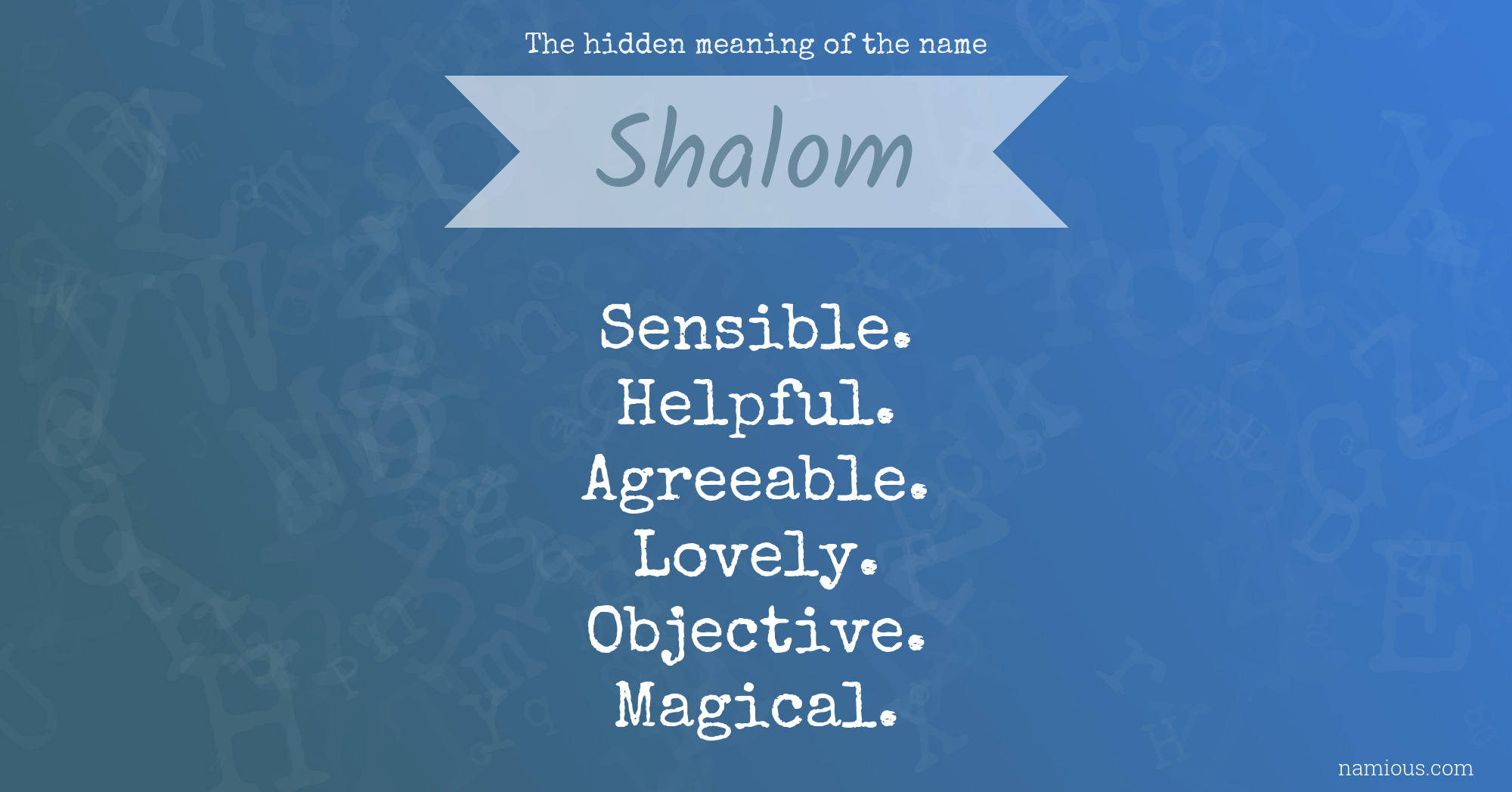 Shalom Meaning 