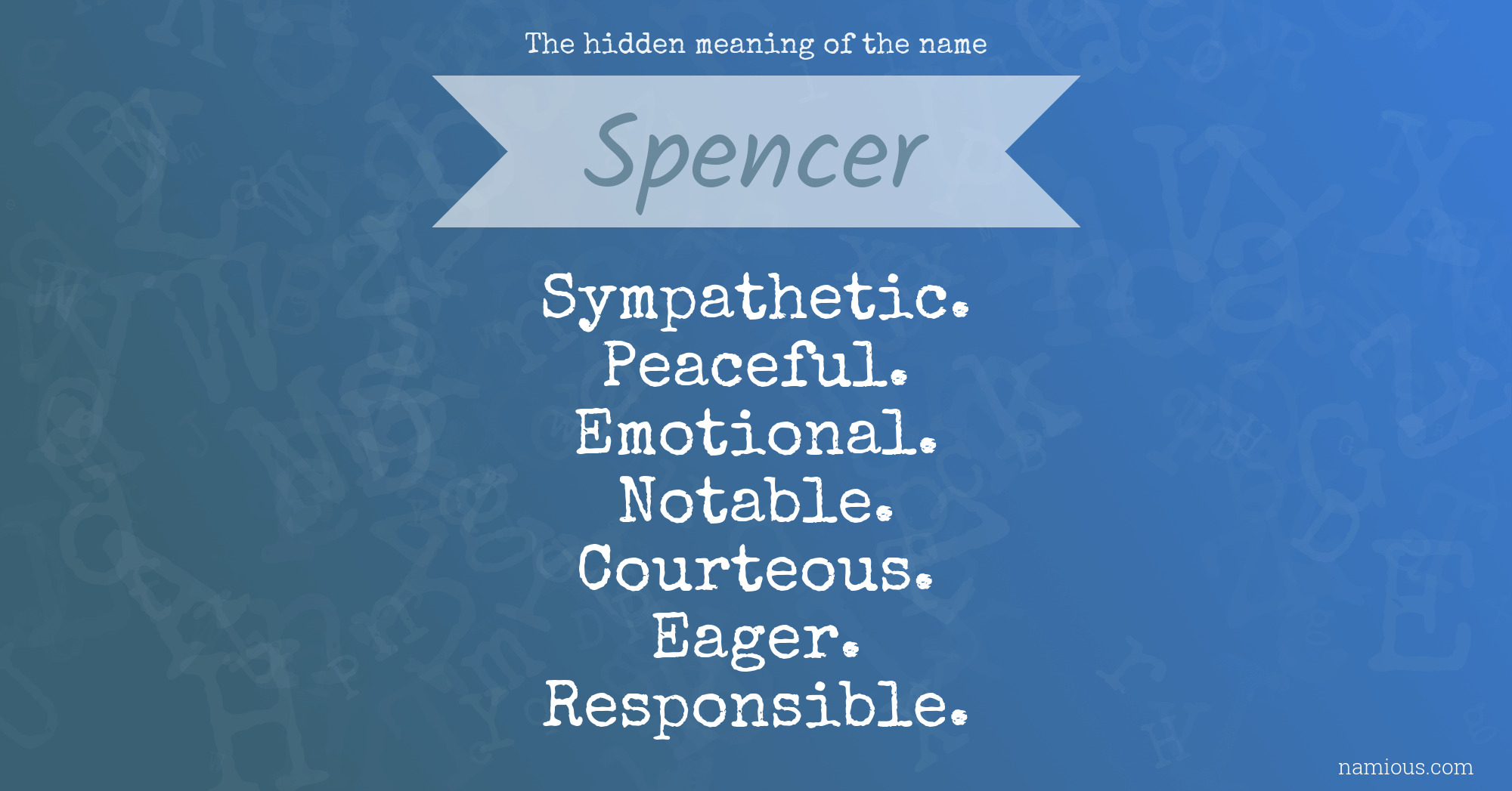 The hidden meaning of the name Spencer