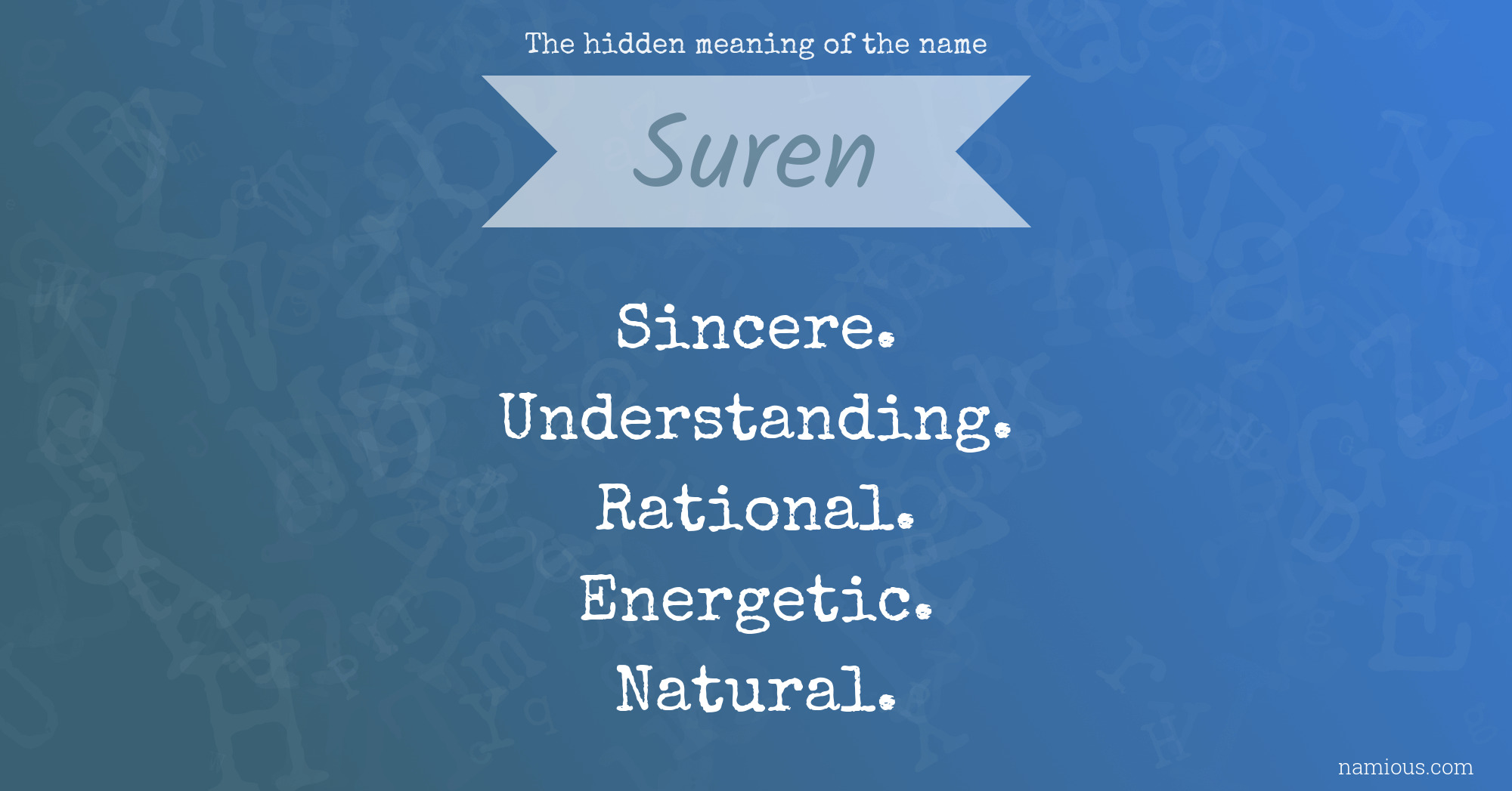 The hidden meaning of the name Suren