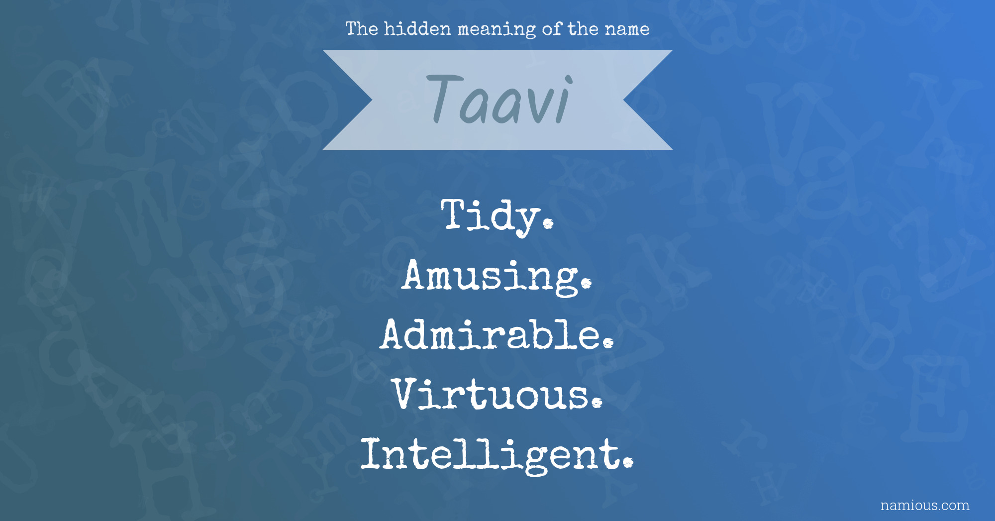 The hidden meaning of the name Taavi