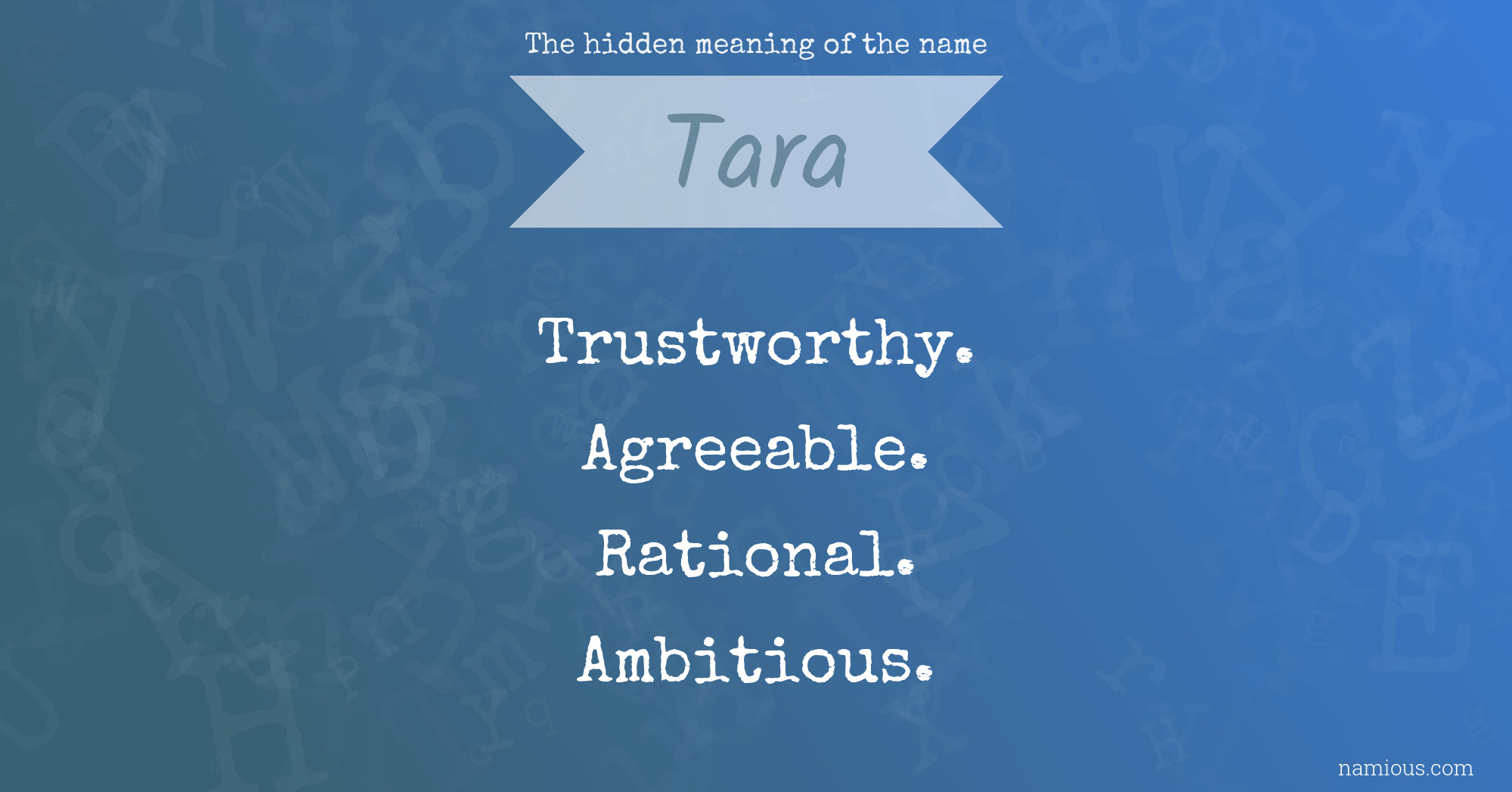 The hidden meaning of the name Tara