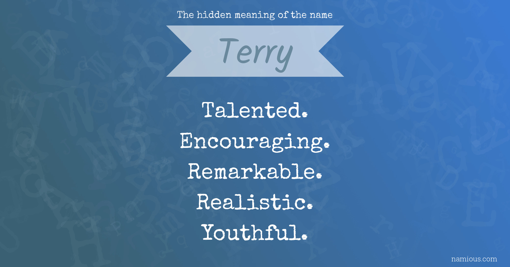 The hidden meaning of the name Terry