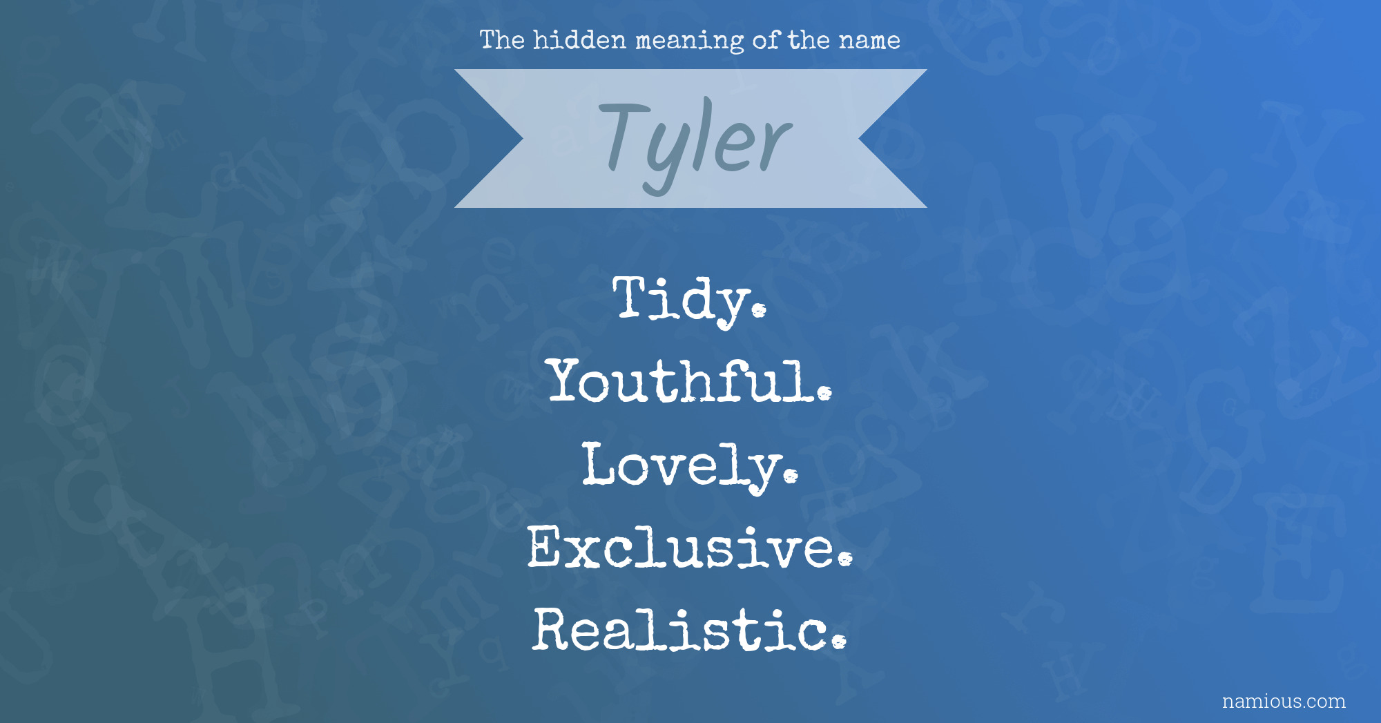 The hidden meaning of the name Tyler