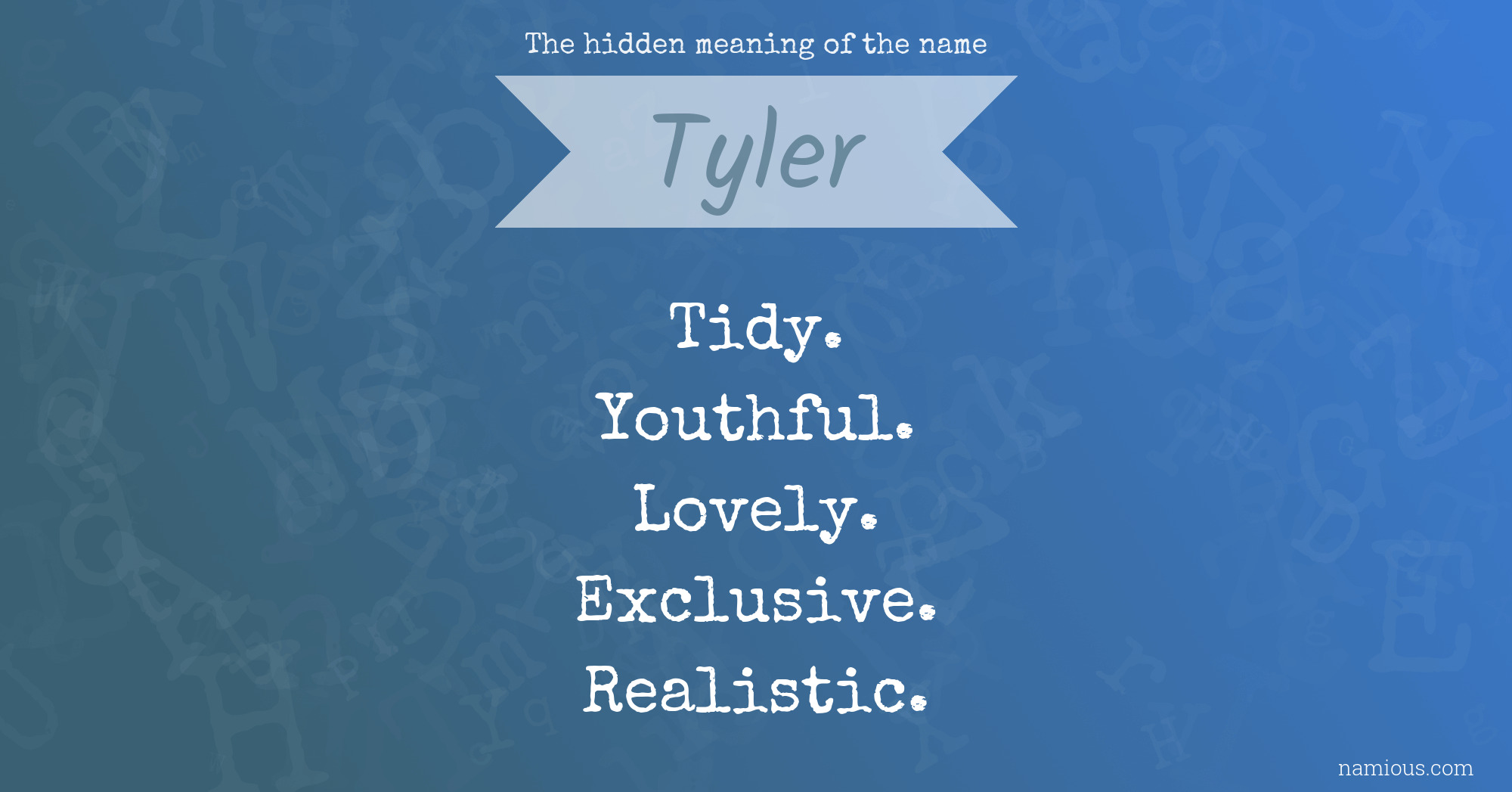 The hidden meaning of the name Tyler