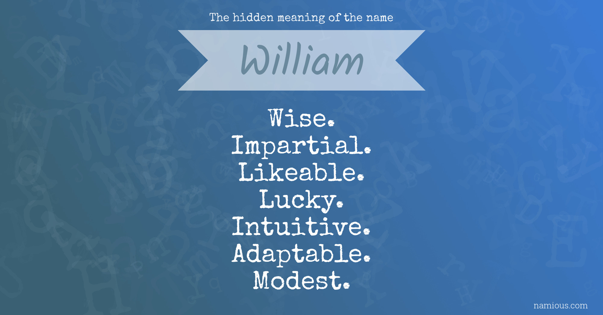 The hidden meaning of the name William | Namious