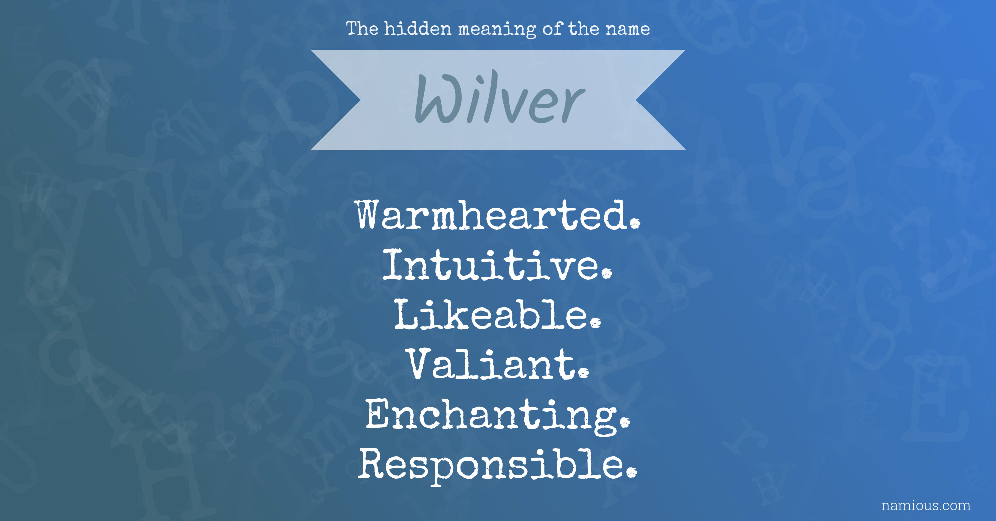 The hidden meaning of the name Wilver