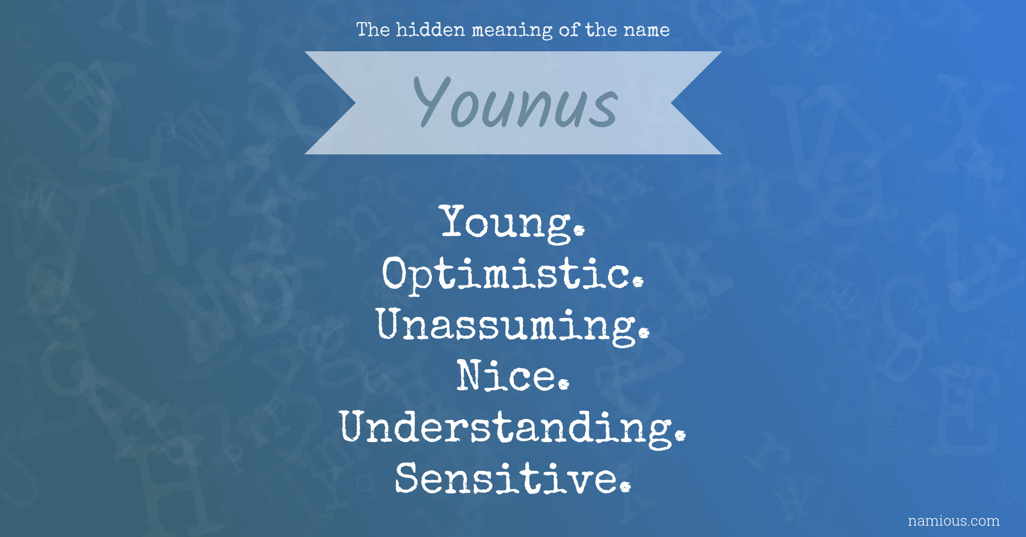 The hidden meaning of the name Younus
