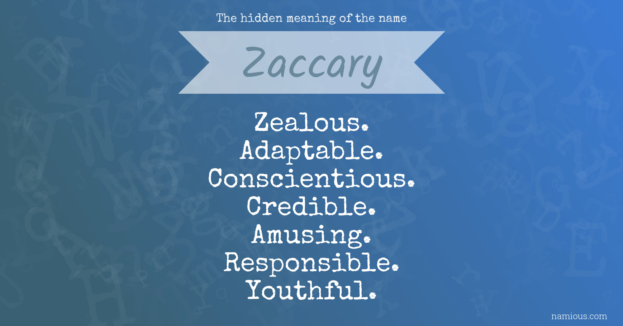 The hidden meaning of the name Zaccary