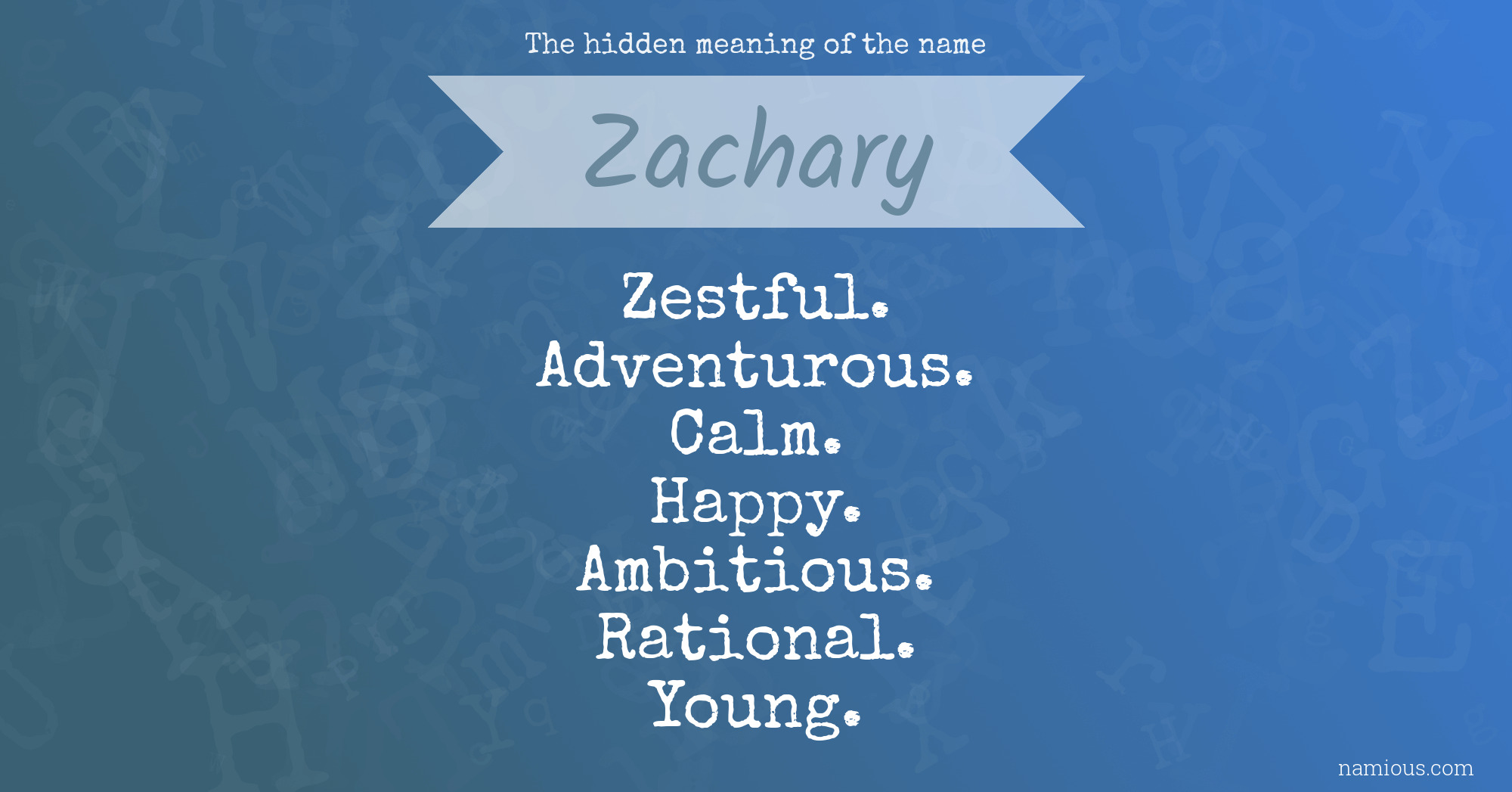 The hidden meaning of the name Zachary
