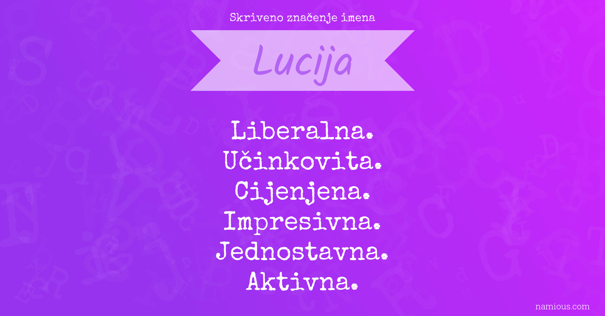 Skriveno značenje imena Lucija