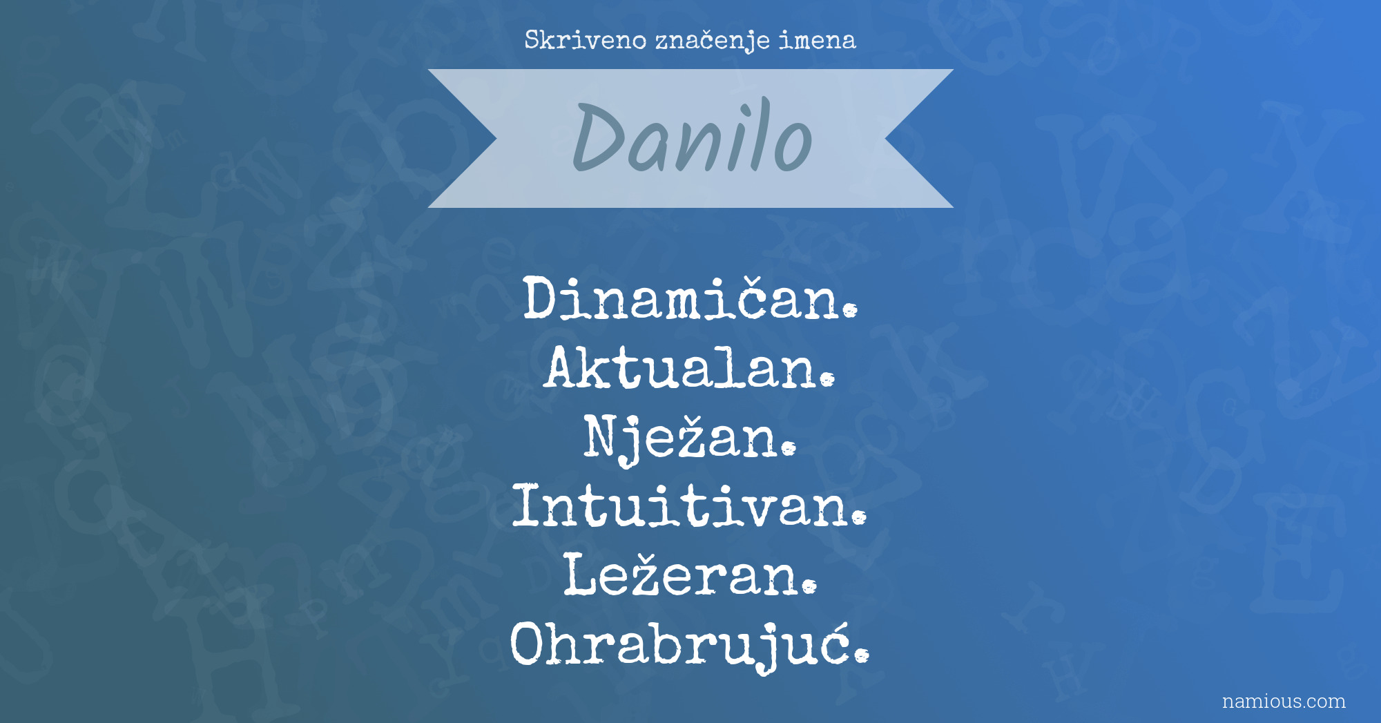 Skriveno značenje imena Danilo