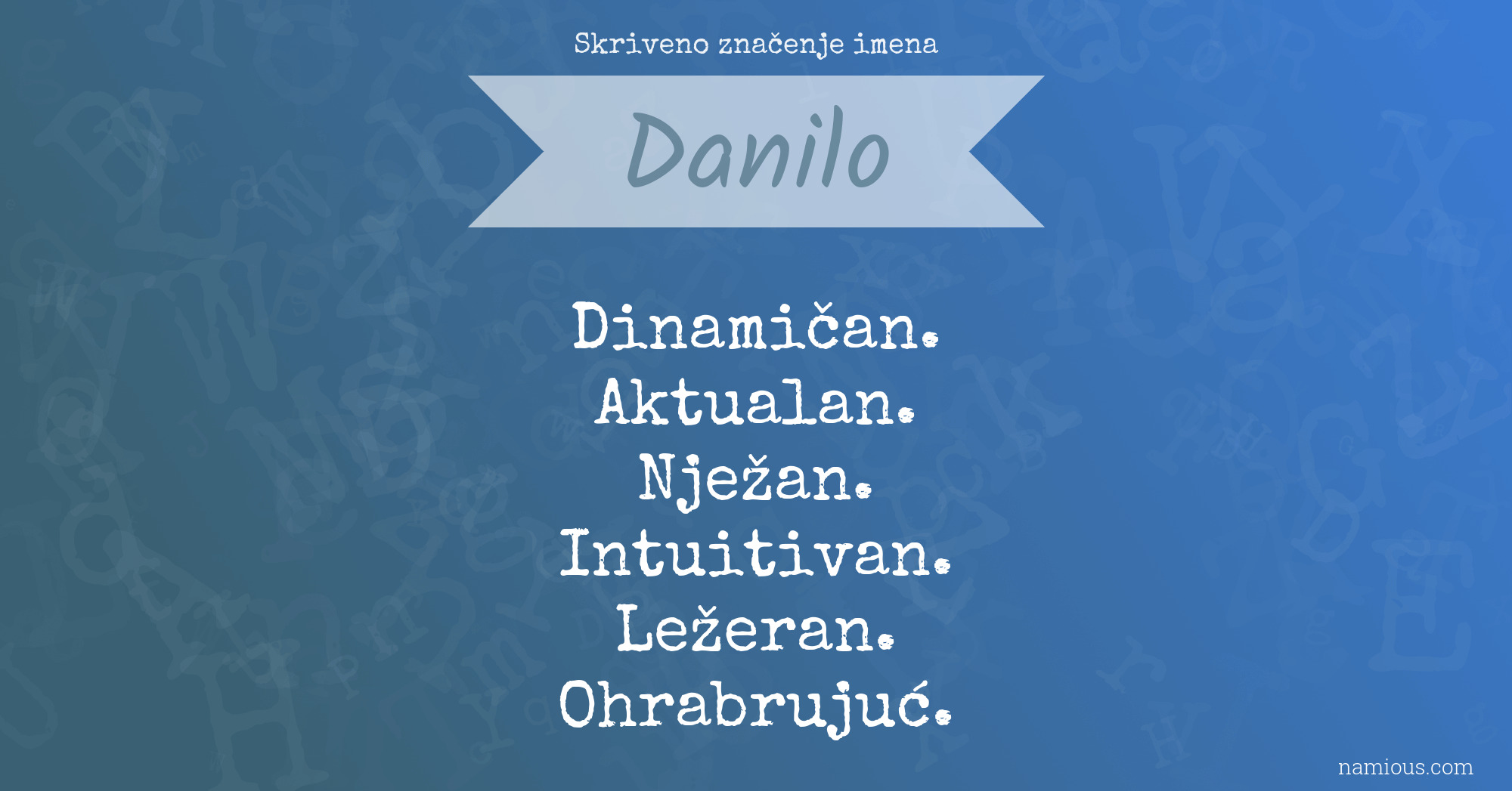 Skriveno značenje imena Danilo