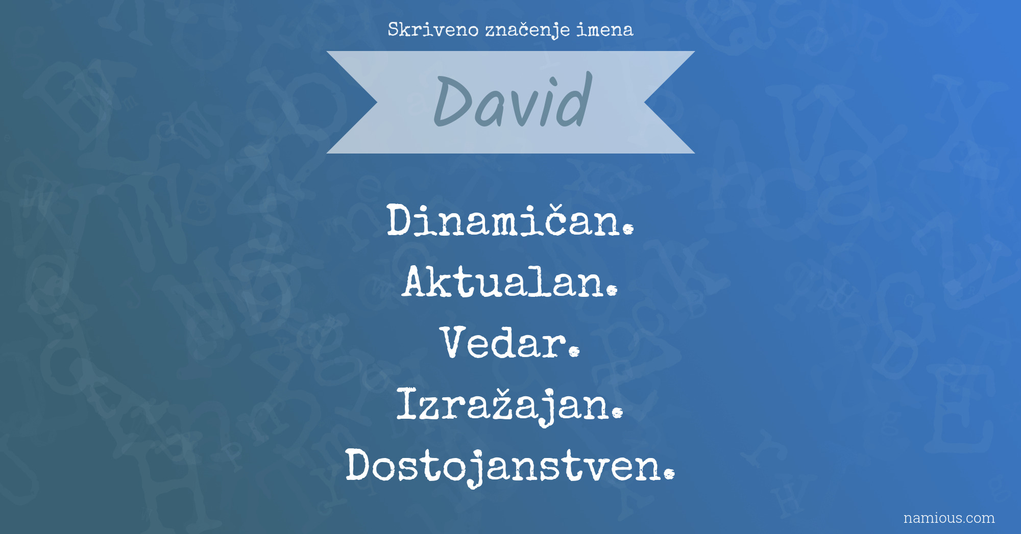 Skriveno značenje imena David