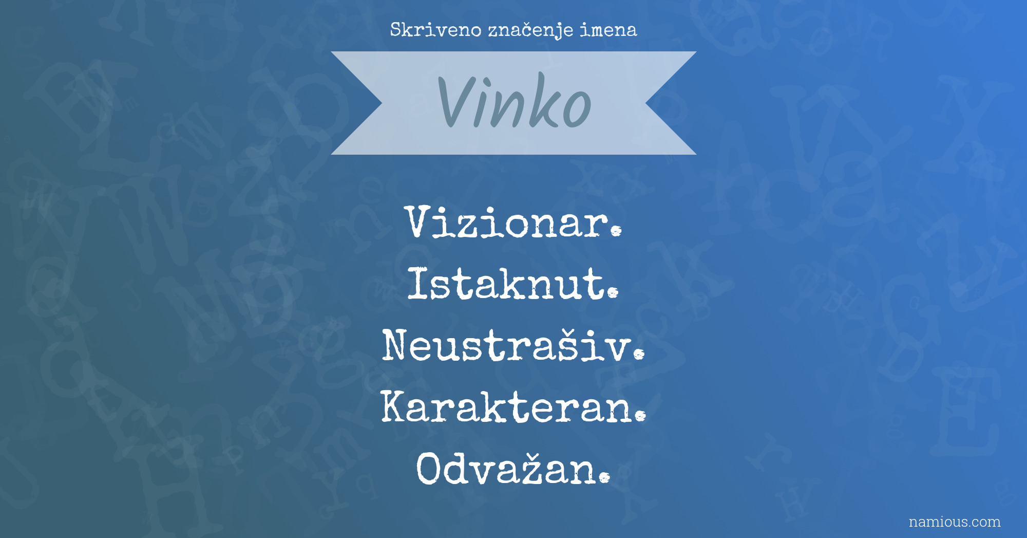 Skriveno značenje imena Vinko